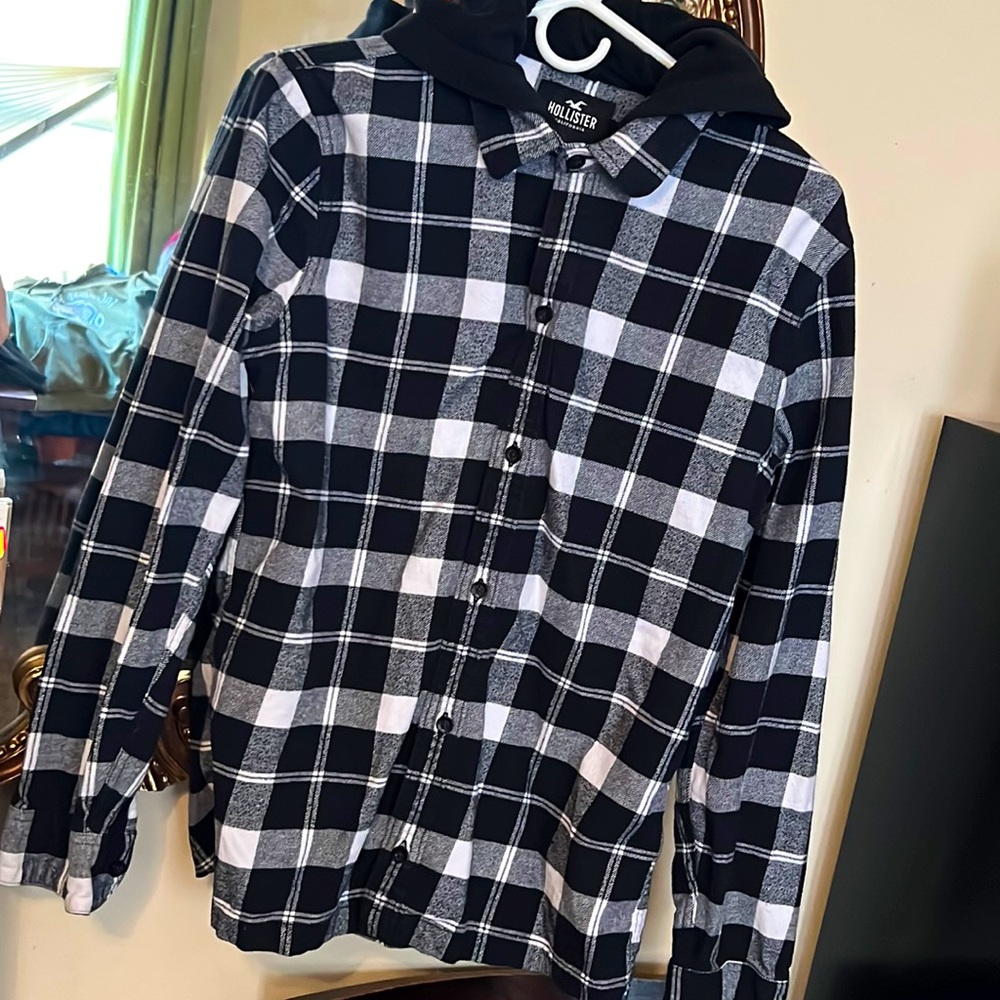 A thick, button-down shirt with a good a very stylish pattern!